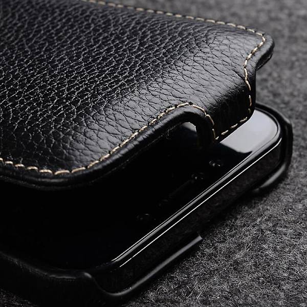 För Iphone 14 Läder+pc Skal Vertical Flip Litchi Texture Protection Cover Coffee