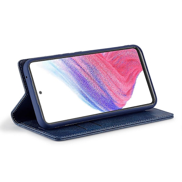 LC.IMEEKE Deksel til Samsung Galaxy S24 Magnetisk RFID-blokkerende Telefon Lommebokdeksel - Svart Multicolor Blue