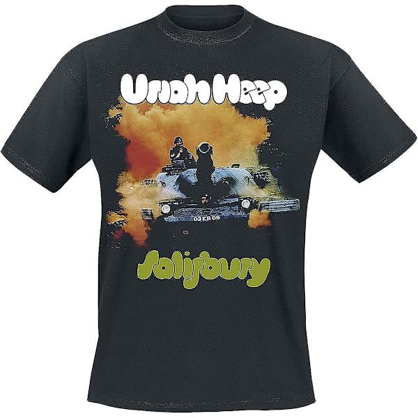 Uriah Heep T-shirt Salisbury Album Cover Band Logo Official Mens Black Black M