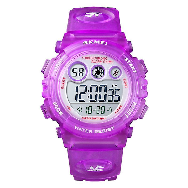 Skmei 1451 LED Digital Lysende Elektronisk Børneur 1451 (transparent Pink Blå) Transparent Purple