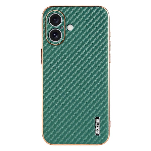 AZNS iPhone 16 -kotelo, galvanointi, hiilikuitukuvio, PU+TPU-puhelinkuori Multicolor Style C