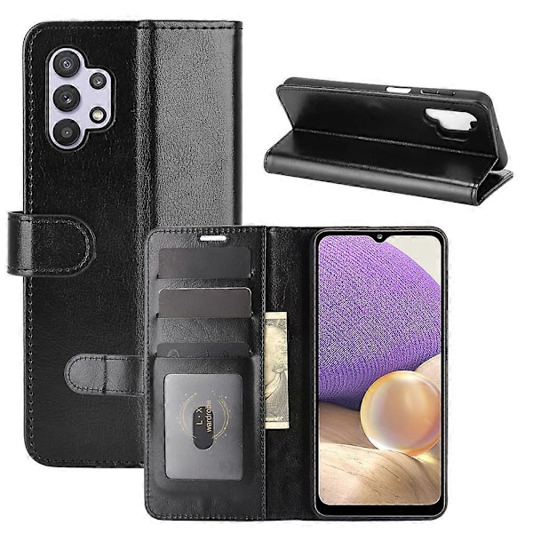 Wallet Design Læder Cover Stand Case til Samsung Galaxy A32 5G/M32 5G Multicolor Style C