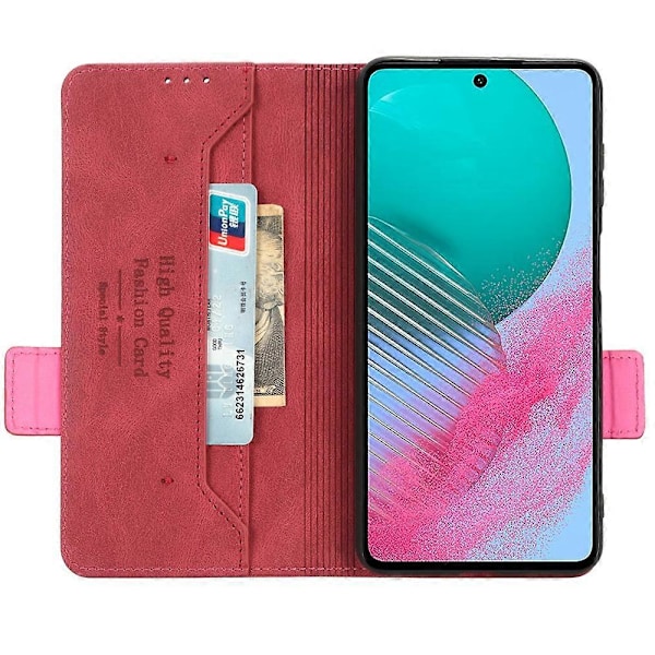 Til Samsung Galaxy M54 5G/F54 5G Wallet Telefon Cover Hardware Dekor PU Læder Cover med Støttefod Multicolor Style B