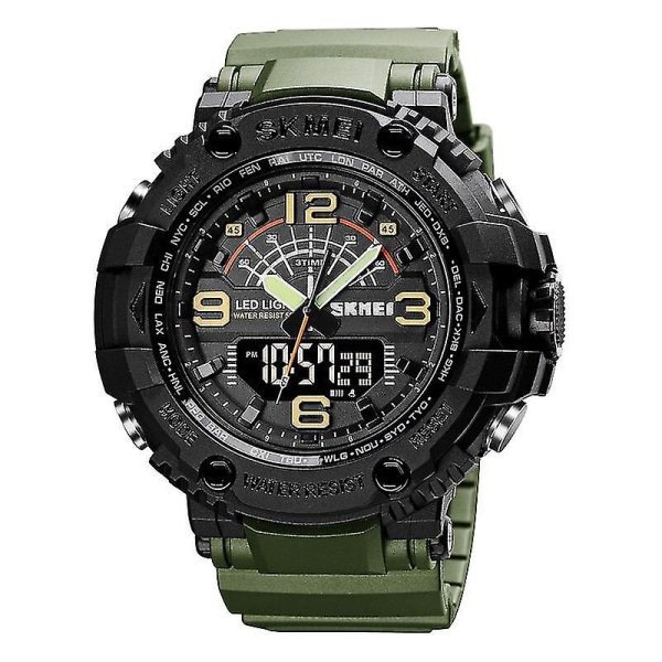 Skmei 1617 Double Nights Dial Watch, Färg: Grön