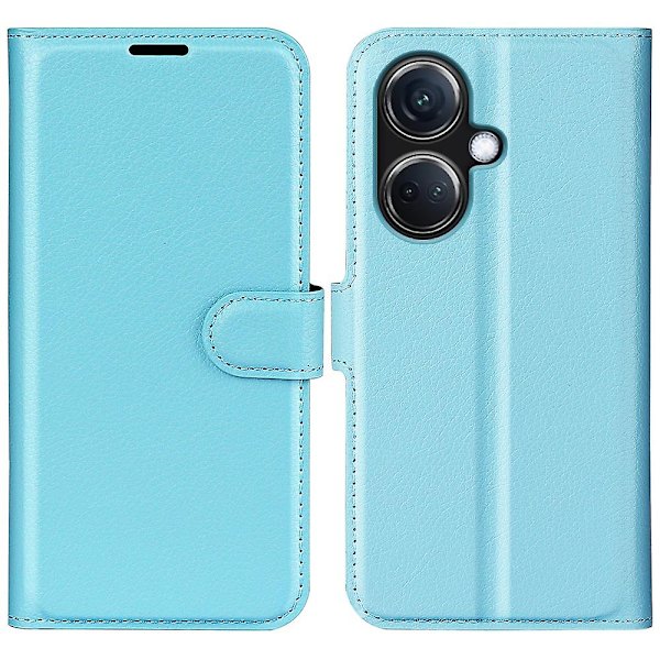 Phone case för Oppo K11 5g plånbok Litchi Texture Shell anti-scratch Stativ Pu Läder Cover Blue