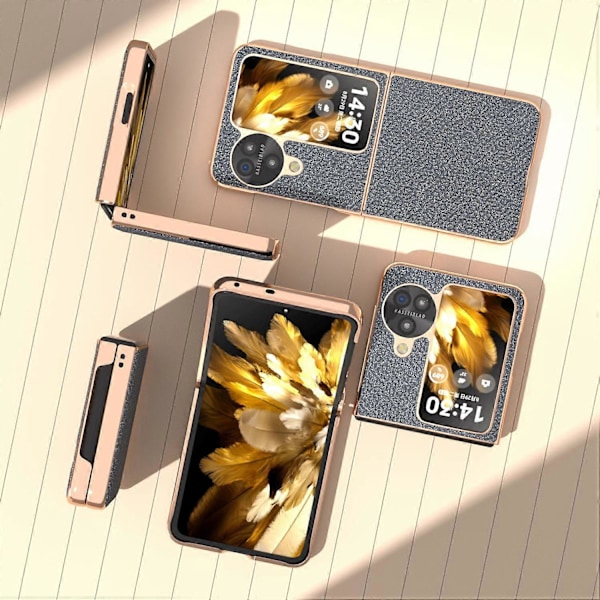 Til Oppo Find N3 Flip 5G Etui Rhinestone Tekstur Elektroplettering Telefoncover Multicolor Style B