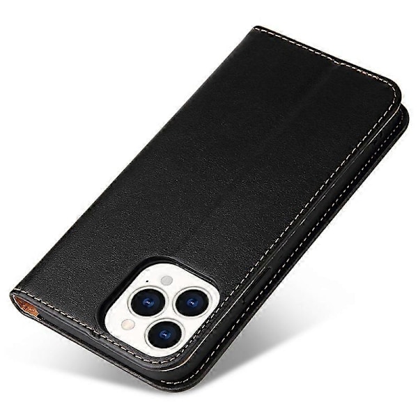 FIERRE SHANN Fodral för iPhone 15 Pro Magnetisk Självstängande PU Läder Telefonskal Multicolor Style C