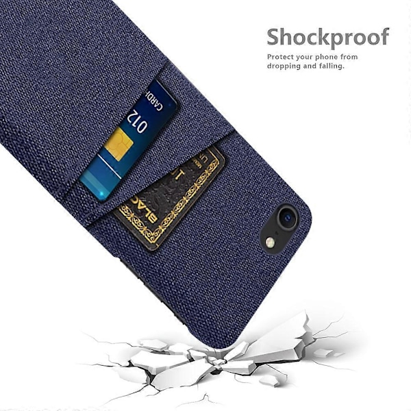 För iPhone SE (2022)/SE (2020)/7 4.7 tum/8 4.7 tum Tygtextur Phonever Anti-scratch Tyg