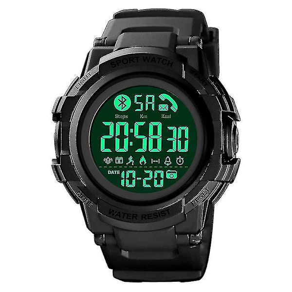 Skmei 1501 Stegräknare Bluetooth Electronic Watch Svart