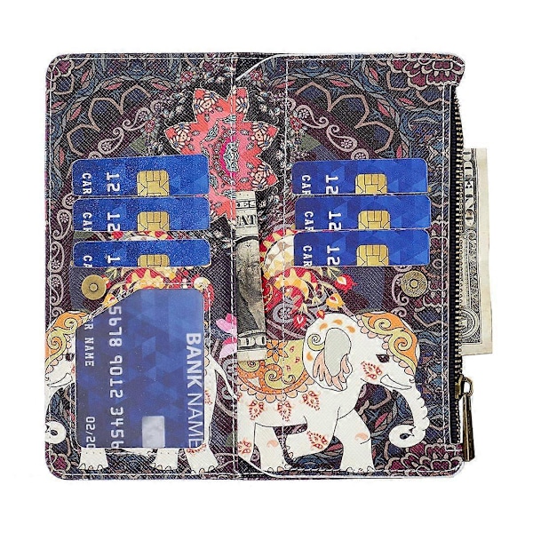 BF03 Telefon Cover til Samsung Galaxy A15 4G Etui Wallet Lynlås Læder Shell Multicolor Style D