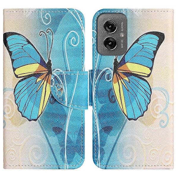 Til Motorola Moto G55 5G Etui Kryds Tekstur Læder Telefon Cover Mønster Print Multicolor Style H