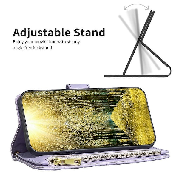 Plånboksfodral i Läder för Samsung Galaxy A15 4G Multicolor Style B