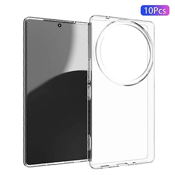 10 st/förpackning För Sharp Aquos R9 Pro Skal Vattenmärkesfritt TPU Skyddande Transparent Mobilskal