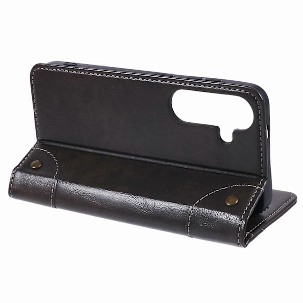 SUTENI PU Læder Cover til Samsung Galaxy S24+ Anti-Drop Stand Wallet Telefon Cover Multicolor Style D