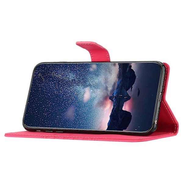 Til Oppo A38 4G Etui Præget Rombe Læder Telefon Wallet Cover Multicolor Style F