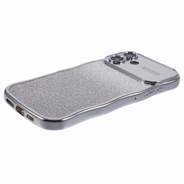 iPhone 16 -kotelo Gradient Glitter TPU -puhelinkuori sähköpinnoitetulla kiharakehyksellä Multicolor Style A