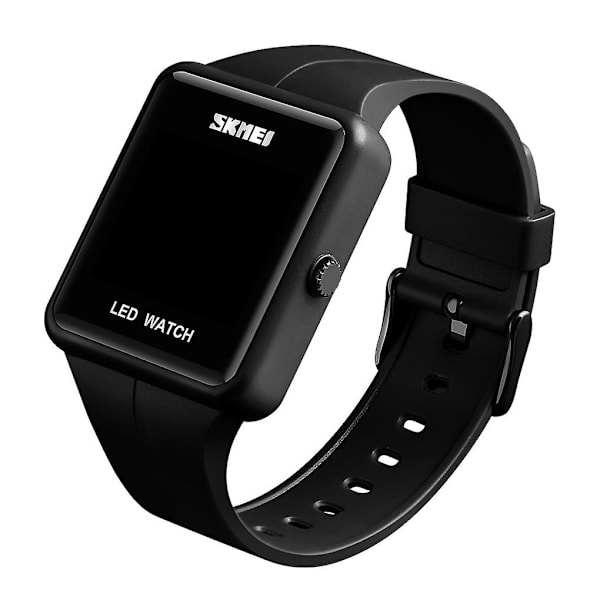 Skmei 1541 Mode Led Watch Fyrkantig Par Modell Vattentät Elektronisk Watch Watch Black