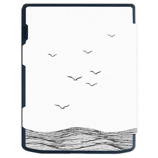 Til PocketBook InkPad Color 2/3 PB743 E-Reader Etui Mønstertryk PU Læder Flip Cover Multicolor Time to Travel