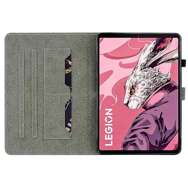 Til Lenovo Legion Y700 (2023)/Tab Gen 2 Cover Præget Stativ PU Læder Kortholder Tablet Case Multicolor Style D