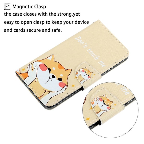 Skal för Samsung Galaxy A06 Mönstertryck Skyddande Läderfodral - Maskros Multicolor Shiba Inu