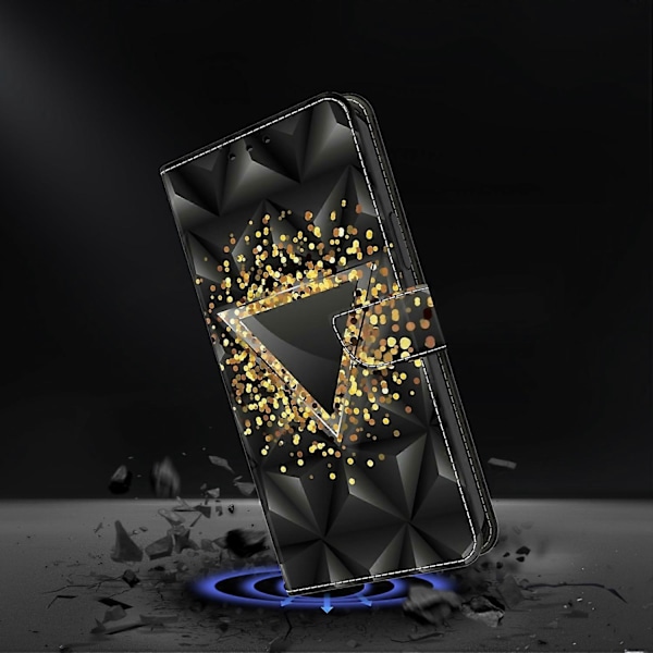 Xiaomi 15 -kotelo PU-nahkainen lompakkokotelo jalustalla Multicolor Rhombus