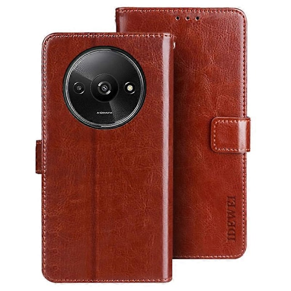 IDEWEI Lompakkokotelo Xiaomi Redmi A3 4G/Poco C61 4G:lle, Nahkainen Jalustallinen Puhelinkotelo Multicolor Style A