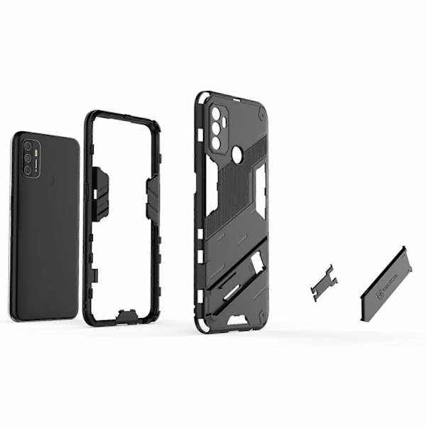 Stöttåligt PC+TPU Hybrid Skal med Ställ för Oppo A53 4G