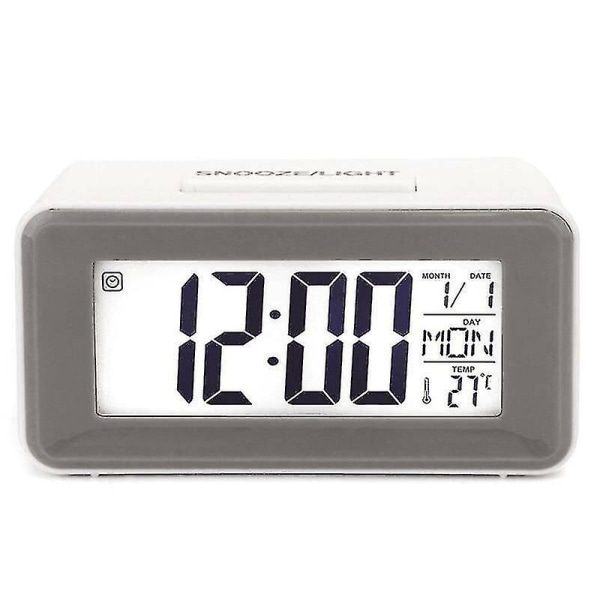 Qd-() Digital LCD Snooze Elektronisk Bordur C M/ LED Bagbelysning