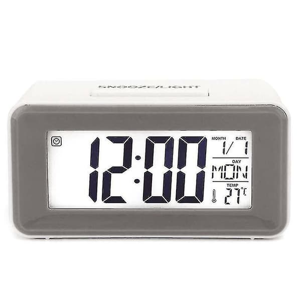 Qd-() Digital LCD Snooze Elektroniskt skrivbordslarm C W/ LED-baksida