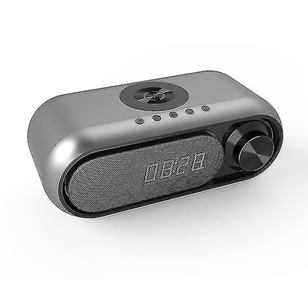Multifunktionell bärbar Bluetooth högtalare Desktop Clock Alarm Mobiltelefonkabel