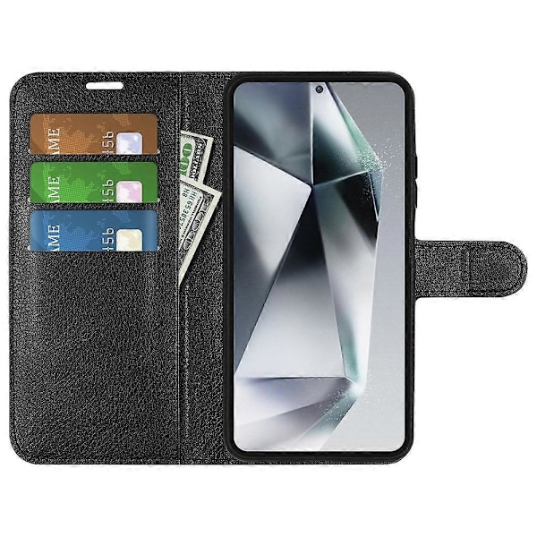 Til Samsung Galaxy S25 Ultra Case Litchi Tekstur Stødsikker Læder Wallet Telefon Cover Multicolor Style C