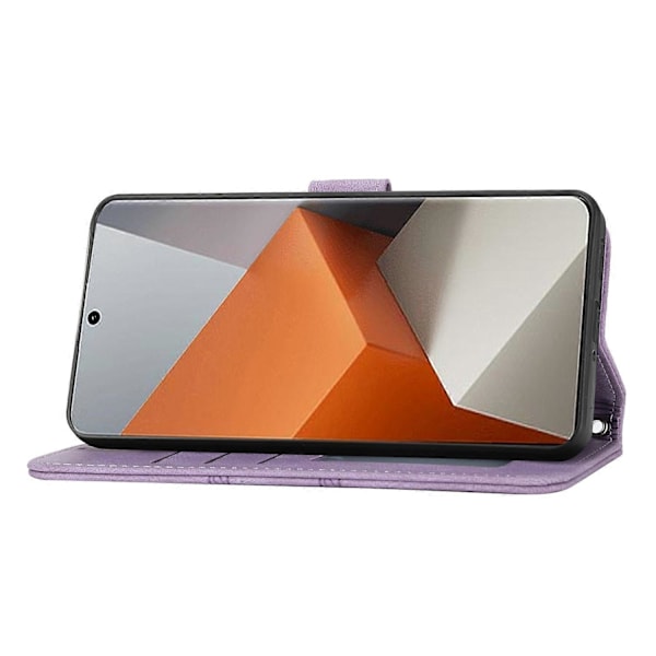 Skal för Xiaomi Redmi Note 13 Pro+ 5G Mjukt PU-läder + TPU Präglat Telefonskydd Multicolor Light Purple