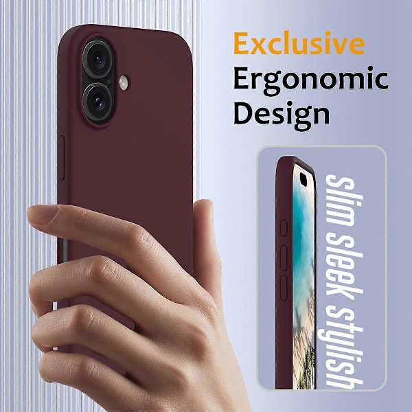 För iPhone 16 Plus Skal Flytande Silikon Mobilskal Kompatibelt med MagSafe Multicolor Style A