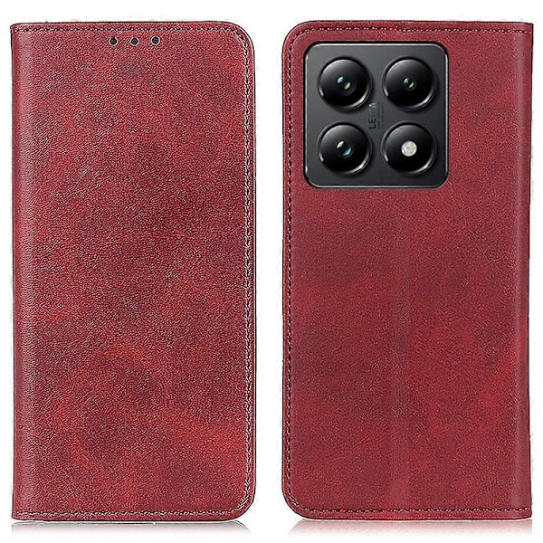 Til Xiaomi 14T Pro Etui Split Læder Flip Wallet Telefon Cover Multicolor Style E