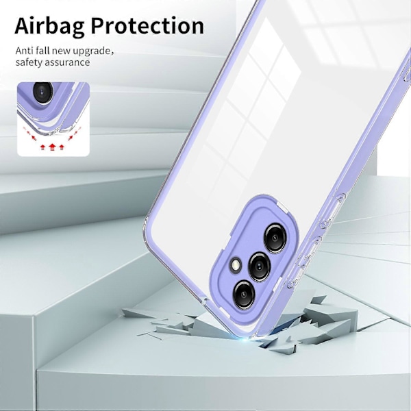 For Samsung Galaxy A14 5G/A14 4G 3-i-1 Gjennomsiktig Telefondeksel TPU+PC Kamerabeskyttelse Multicolor Style E
