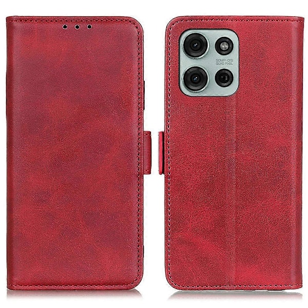 Til Motorola Moto G75 5G Etui Stativ Kohud Tekstur PU Læder Telefon Cover Multicolor Style E