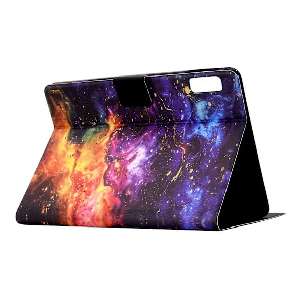 Stativetui med mønstertryk i læder til Lenovo Tab M9 TB-310FU tablet med automatisk våge/dvale funktion Multicolor Nebula