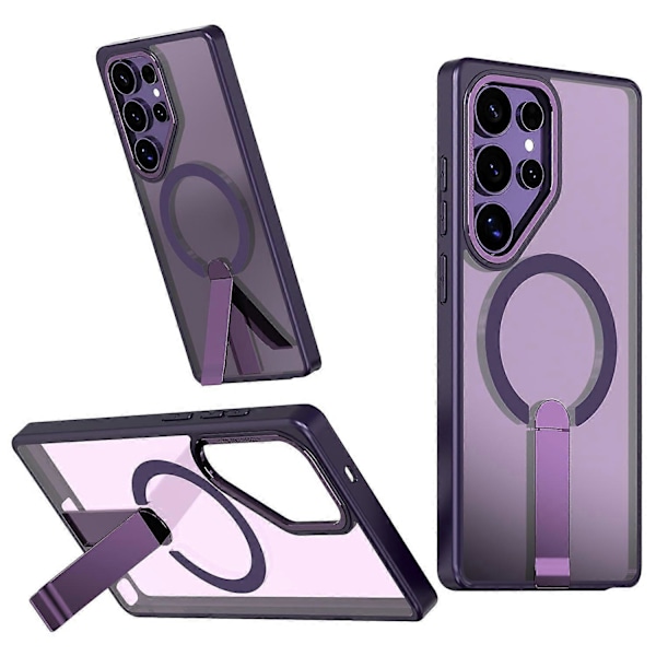 Skal för Samsung Galaxy S23 Ultra/ S22 Ultra 5G Kompatibelt med MagSafe Ställ TPU + Akryl Phon Multicolor Dark Purple