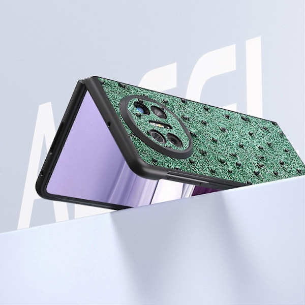 Skal till Huawei Mate X5 Äkta Koläder+TPU+PC Strutsstruktur Vikbart Telefonskydd Multicolor Style B