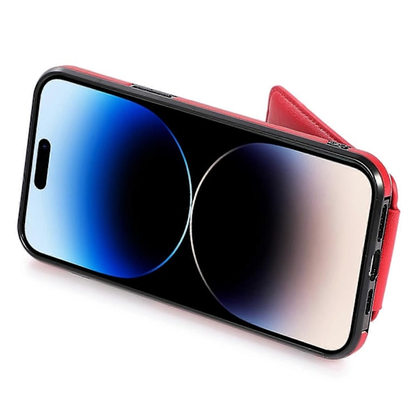 Vertikalt Flipfodral för iPhone 15 Pro Max, Ställ PU Läder+TPU Telefonskal Multicolor Style E