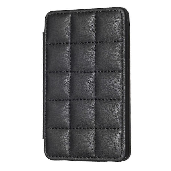 BFK01 3D-ruudukkokuvioinen puhelimen takakorttiteline, itseliimautuva PU-nahkainen korttitasku - Vihreä Multicolor Black
