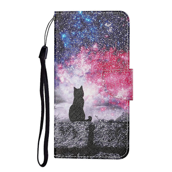 Färgglatt mönstertryck PU Läder Telefonfodral med Ställ och Rem för Samsung Galaxy A12 Multicolor Style I