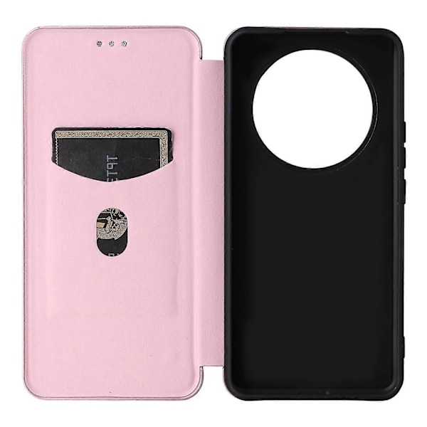 Skal för Realme P3 Pro 5G Kolfibertextur Fallsäkert PU Läder Telefonskydd Multicolor Rose Gold