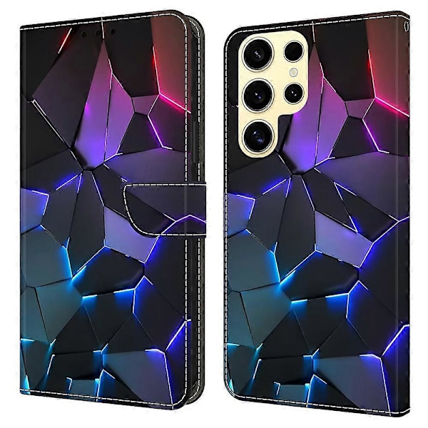Skal för Samsung Galaxy S25 Ultra, mönstertryckt skyddande fodral TPU+PU Läder Flip Telefonfodral Multicolor Style G
