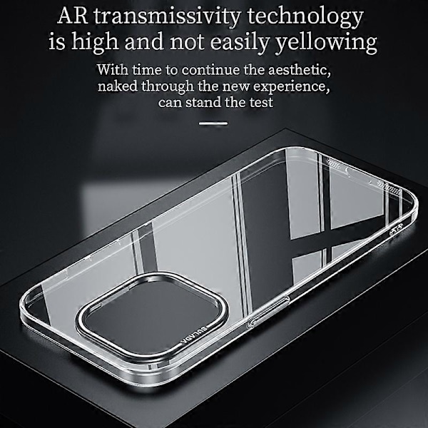 SULADA Skal för iPhone 15 Pro med Kamerastöd, Transparent TPU+PC Telefonskydd Multicolor Style C