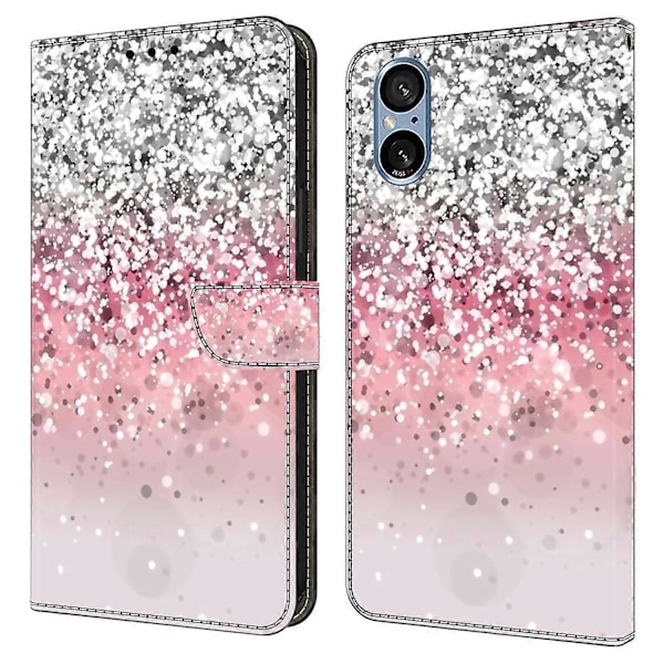 Til Sony Xperia 5 V Etui Magnetisk Lås 3D Mønster Læder Wallet Telefon Cover Multicolor Gradient