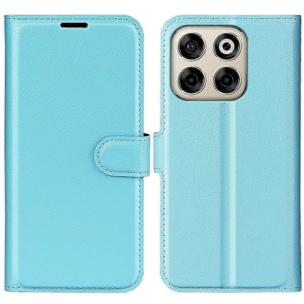 För ZTE Blade V70 Fodral Litchi Textur Stötsäkert Läder Plånbok Telefonfodral - Grön Multicolor Blue