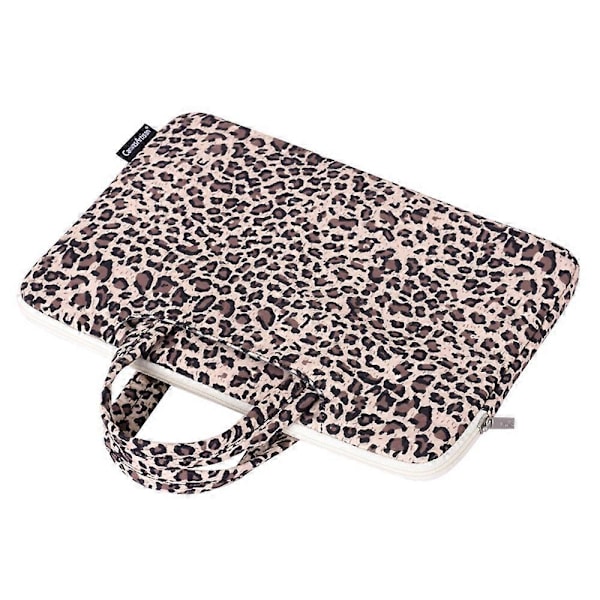 Type A CANVASARTISAN H31-B01 13\" Leopardmönstrad Laptopfodral Dragkedja Robust