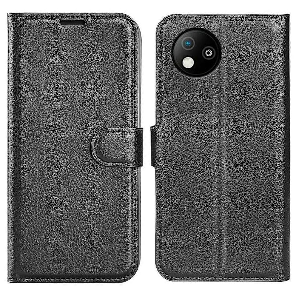 Til ZTE Blade A35 Lite Etui Litchi Tekstur Stødsikkert Læder Wallet Telefon Cover - Grøn Multicolor Black