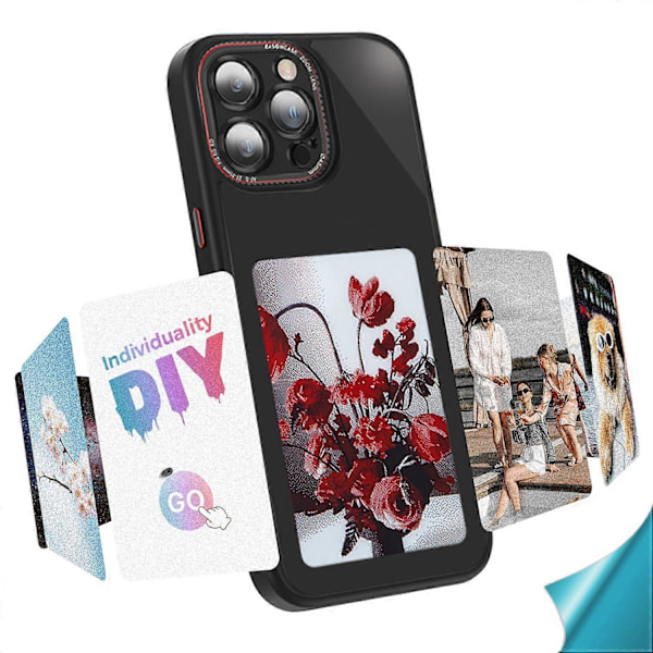 Til iPhone 13 Pro Max Tilpasset Mønster Telefoncover 3-Farvet E Ink Cover Display